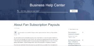 Fan Subscription Payouts